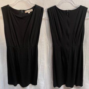 Ann Taylor Loft Sheath Dress Womens 0 Black Boat Neck Sleeveless Retro